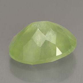 Prehnite naturale verde da 10,47 ct, trasparente, trasparente/traslucido