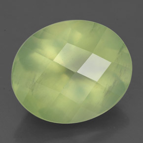 Prehnite naturale verde da 4,99 ct, trasparente, trasparente/traslucido