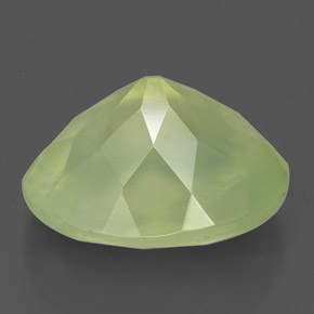 Prehnite naturale verde da 4,99 ct, trasparente, trasparente/traslucido