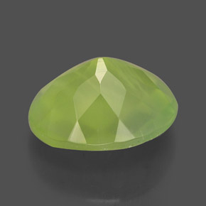 Prehnite naturale verde da 4,91 ct, trasparente, trasparente/traslucido