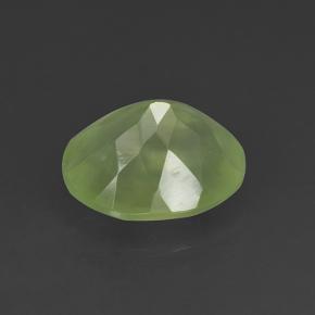 Prehnite naturale verde da 4,92 ct, taglio ovale, traslucido