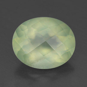 Prehnite naturale verde da 4,48 ct, trasparente, trasparente/traslucido