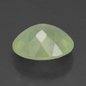 Prehnite naturale verde da 4,48 ct, trasparente, trasparente/traslucido