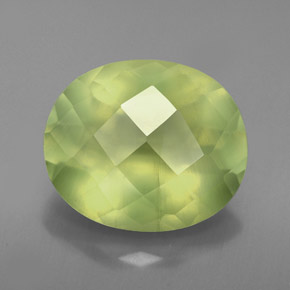 Prehnite naturale verde da 4,18 ct, trasparente, trasparente/traslucido