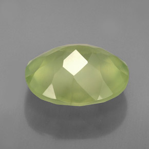 Prehnite naturale verde da 4,18 ct, trasparente, trasparente/traslucido
