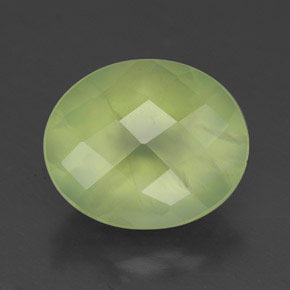 Prehnite naturale verde da 4,45 ct, trasparente, trasparente/traslucido