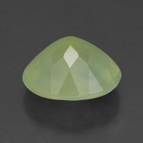 Prehnite naturale verde da 4,45 ct, trasparente, trasparente/traslucido