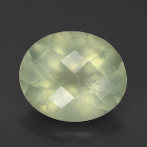 Prehnite naturale verde da 4,09 ct, trasparente, trasparente/traslucido