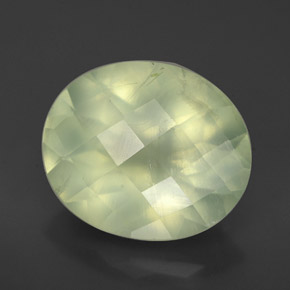 Prehnite naturale verde da 4,09 ct, trasparente, trasparente/traslucido