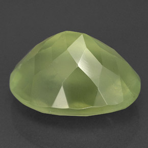 Prehnite naturale verde da 10,90 ct, trasparente, trasparente/traslucido