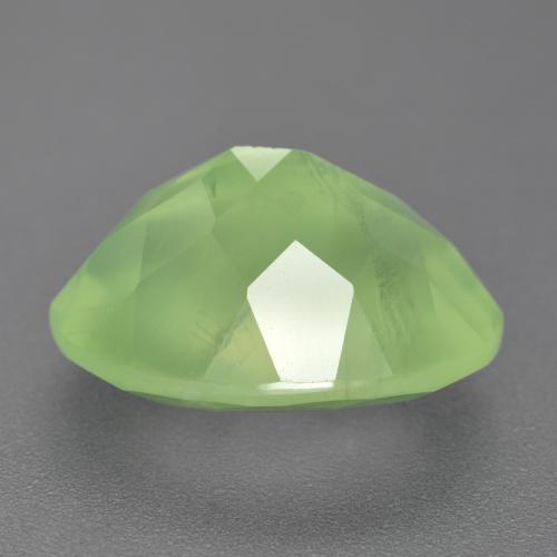 Prehnite naturale verde da 10,27 ct, taglio ovale, traslucido