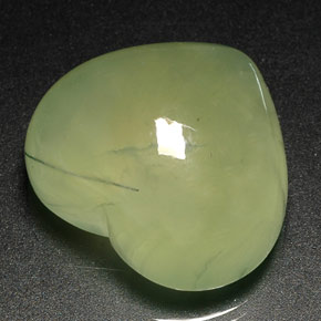 Prehnite naturale verde da 40,95 ct, trasparente, trasparente/traslucido