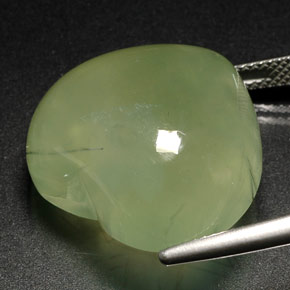 Prehnite naturale verde da 40,95 ct, trasparente, trasparente/traslucido