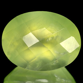 Prehnite naturale verde da 10,90 ct, trasparente, trasparente/traslucido