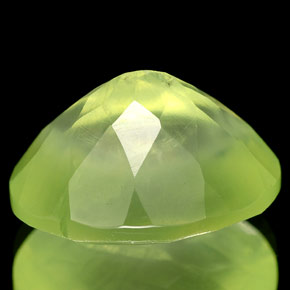 Prehnite naturale verde da 10,90 ct, trasparente, trasparente/traslucido