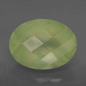 Prehnite naturale verde da 9,33 ct, trasparente, trasparente/traslucido