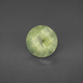 Prehnite naturale verde da 1,99 ct, trasparente, trasparente/traslucido