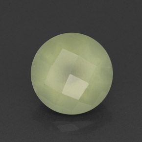 Prehnite naturale verde da 2,15 ct, trasparente, trasparente/traslucido