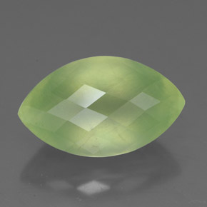 Prehnite naturale verde da 5,65 ct, trasparente, trasparente/traslucido