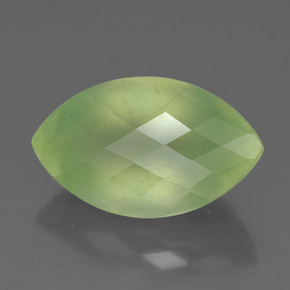 Prehnite naturale verde da 5,65 ct, trasparente, trasparente/traslucido