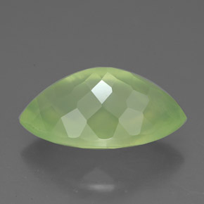 Prehnite naturale verde da 5,65 ct, trasparente, trasparente/traslucido