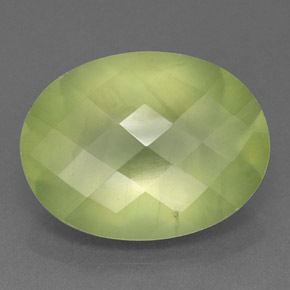 Prehnite naturale verde da 8,52 ct, trasparente, trasparente/traslucido