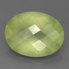 Prehnite naturale verde da 8,52 ct, trasparente, trasparente/traslucido