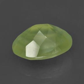 Prehnite naturale verde da 9,97 ct, taglio ovale, traslucido
