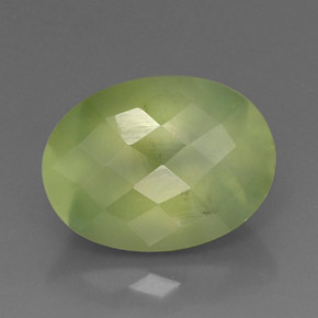 Prehnite naturale verde da 10,75 ct, trasparente, trasparente/traslucido
