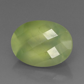 Prehnite naturale verde da 10,75 ct, trasparente, trasparente/traslucido