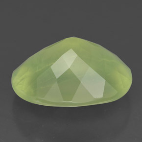 Prehnite naturale verde da 6,57 ct, trasparente, trasparente/traslucido
