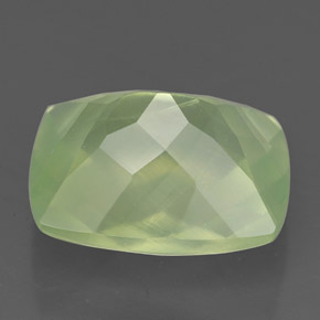 Prehnite naturale verde da 5,65 ct, trasparente, trasparente/traslucido