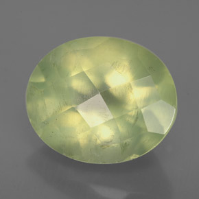 Prehnite naturale verde da 5,21 ct, trasparente, trasparente/traslucido