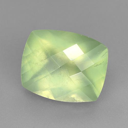 Prehnite Verde naturale da 5.37 ct, Taglio a cuscino, Traslucido