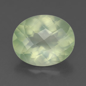 Prehnite naturale verde da 4,28 ct, trasparente, trasparente/traslucido