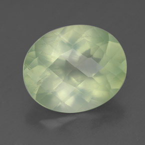 Prehnite naturale verde da 4,28 ct, trasparente, trasparente/traslucido