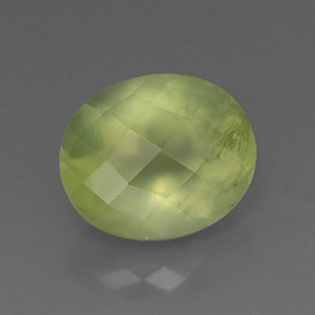 Prehnite Verde naturale da 5.42 ct, Trasparente, Trasparente/Traslucido