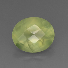 Prehnite naturale verde da 4,96 ct, trasparente, trasparente/traslucido