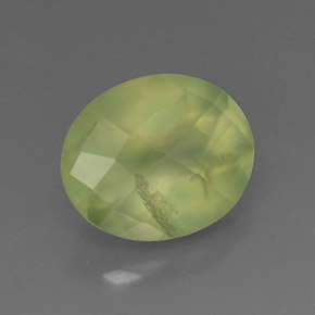 Prehnite naturale verde da 4,96 ct, trasparente, trasparente/traslucido