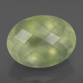 Prehnite naturale verde da 10,07 ct, trasparente, trasparente/traslucido