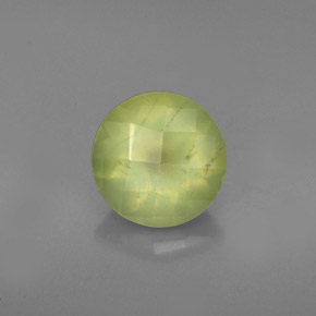 Prehnite naturale verde da 1,86 ct, trasparente, trasparente/traslucido