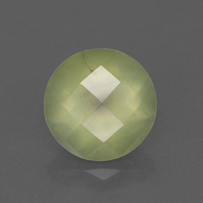 Prehnite naturale verde da 1,95 ct, trasparente, trasparente/traslucido