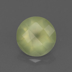 Prehnite naturale verde da 1,95 ct, trasparente, trasparente/traslucido