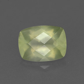Prehnite naturale verde da 1,36 ct, trasparente, trasparente/traslucido