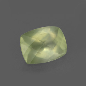 Prehnite naturale verde da 1,36 ct, trasparente, trasparente/traslucido