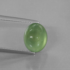 Prehnite naturale verde da 4,19 ct, trasparente, trasparente/traslucido