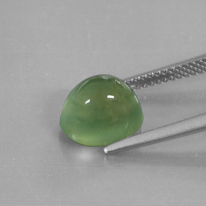 Prehnite naturale verde da 4,19 ct, trasparente, trasparente/traslucido