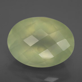 Prehnite naturale verde da 9,84 ct, trasparente, trasparente/traslucido