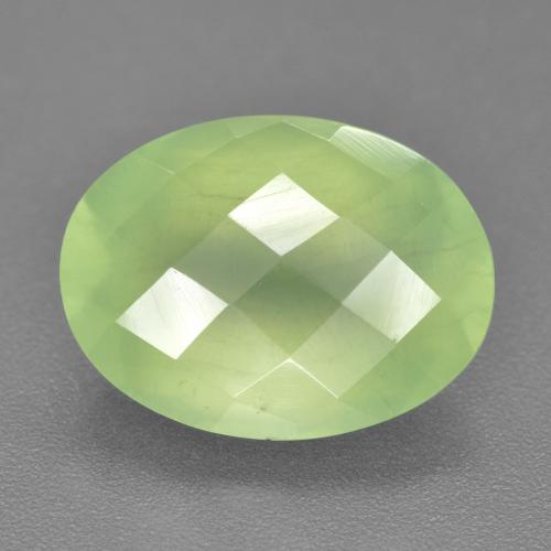 Prehnite Verde lime naturale da 9.41 ct, Taglio ovale, Traslucido