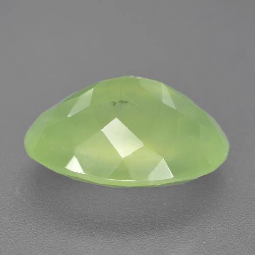 Prehnite Verde lime naturale da 9.41 ct, Taglio ovale, Traslucido